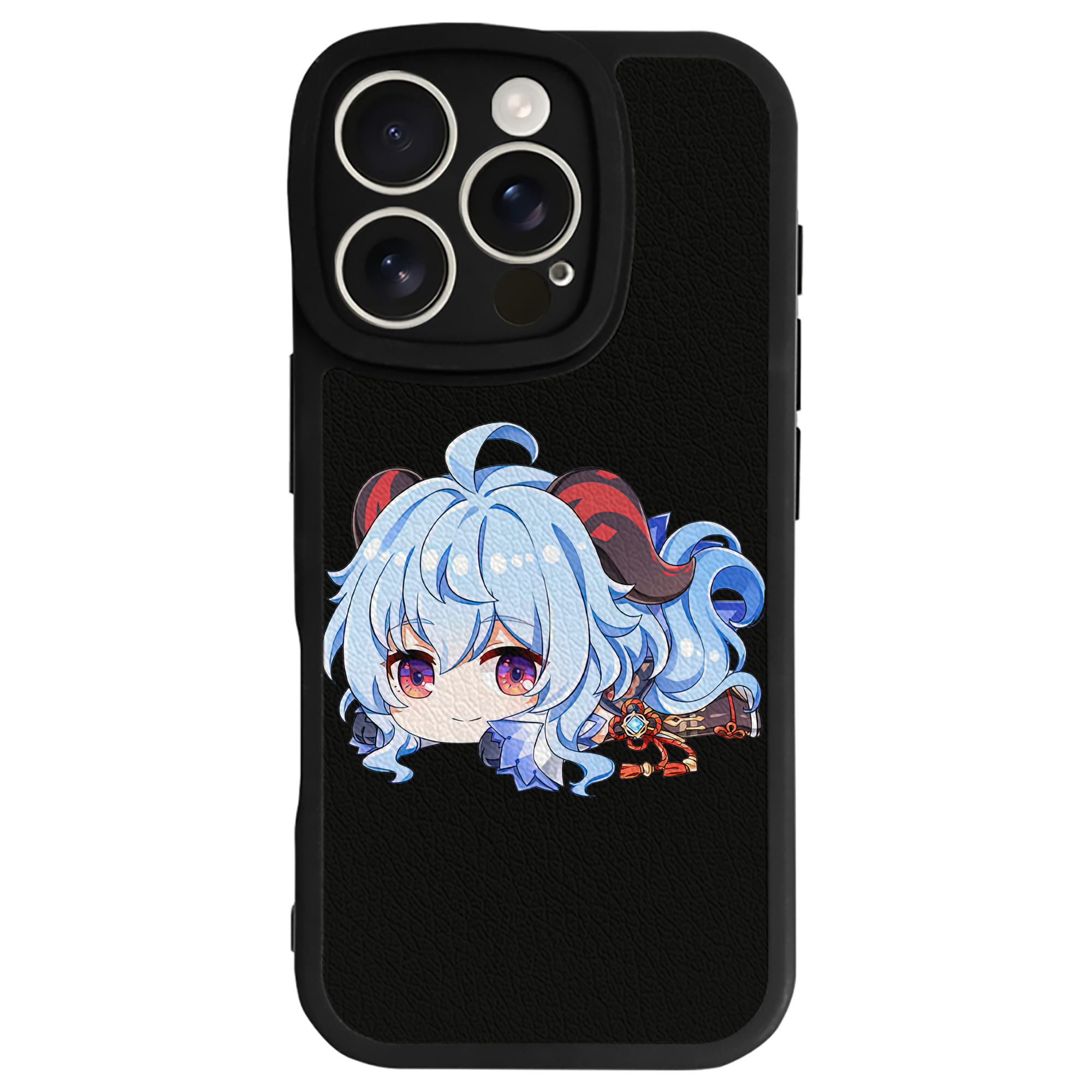げんし神 甘雨 かんう genshin Ganyu 【iPhone 16シリーズ対応】シリコンスマホケース（レザー調） 材質：シリコン
